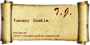 Tavasz Joakim névjegykártya